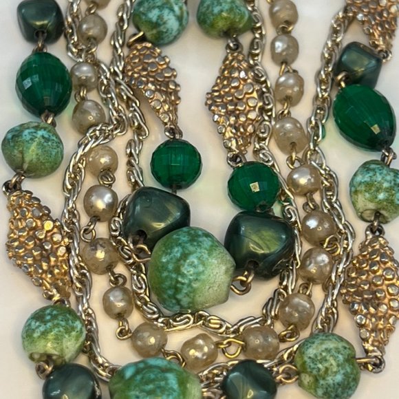 Vintage Signed ART Parure Set Necklace Bracelet Earrings - Picture 5 of 16